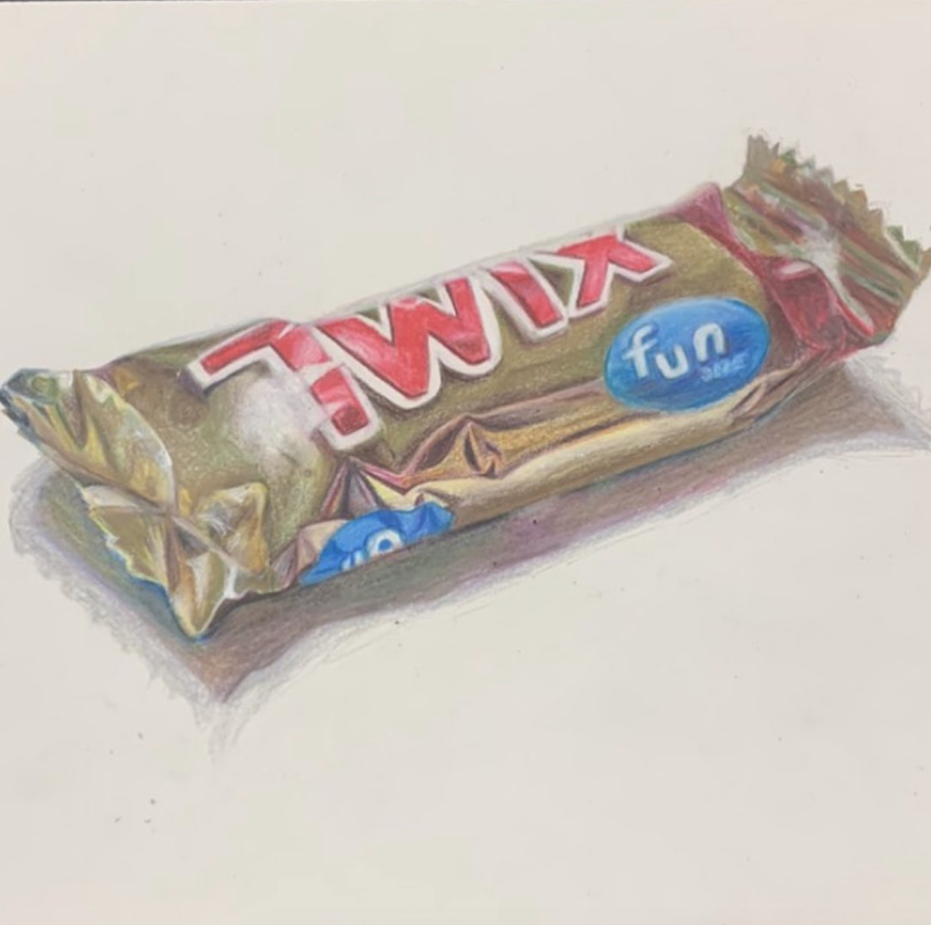 drawing of twix candy